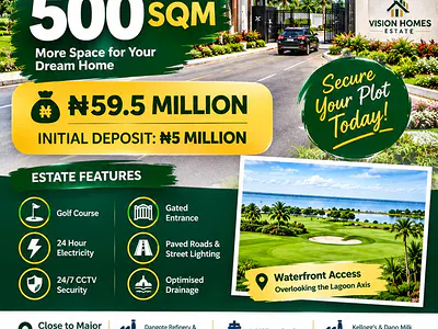 500 SQM Residential Plot — Vision Homes Estate / Along Lagos-Calabar Costal Highway, Orimedu, Ibeju Lekki, Lagos
