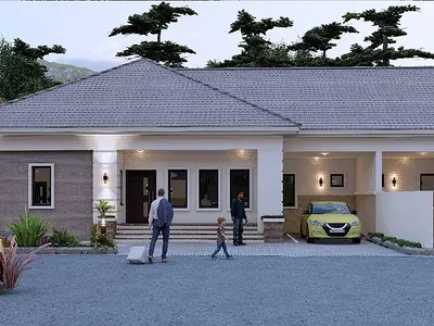 2 Bedroom Semi-Detached Bungalow Carcass — Rossy Garden, by Madonna School, Beside Palm Ville Estate, Kuje, Abuja