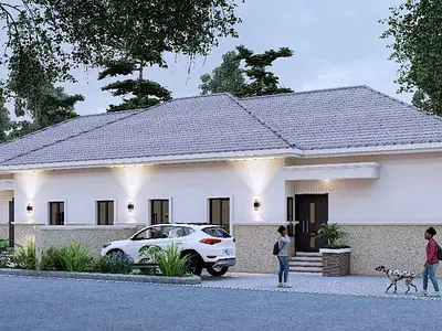 Luxury Finished 3 Bedroom Semi Detached Bungalow — Rossy Garden, by Madonna School, Beside Palm Ville Estate, Kuje, Abuja