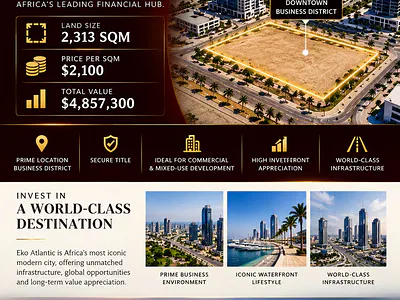 Premium Land — Downtown Business District, Eko Atlantic City, Lagos