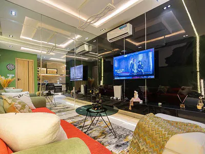 Alexa One Bedroom Apartment with PS5 and Ceiling Mirror — Lekki, Lagos