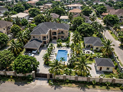 Luxury, Fully Furnished 5 Bedrooms Duplex with 2 Rooms BQ, Swimming Pool — Ikoyi, Lagos