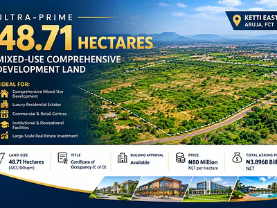 Ultra-Prime 48.71 Hectares Mixed-Use Comprehensive Development Land — East, Ketti, Abuja