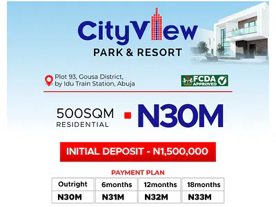 Residential and Commercial Land — City View Park & Resort, Idu Industrial, Abuja