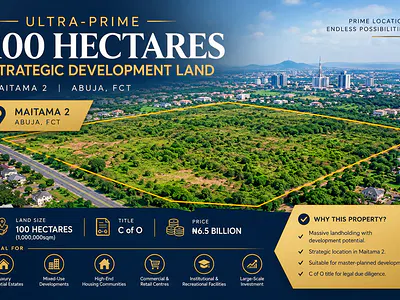 Ultra-Prime 100 Hectares Strategic Development Land — Maitama 2, Maitama District, Abuja