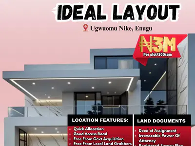 Land — Ideal Layout Estate Ugwuomu Nike Enugu, Enugu, Enugu