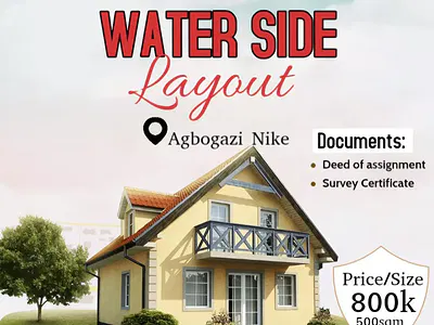 Land for Sale — Waterside Layout Agbogazi Nike, Enugu, Enugu