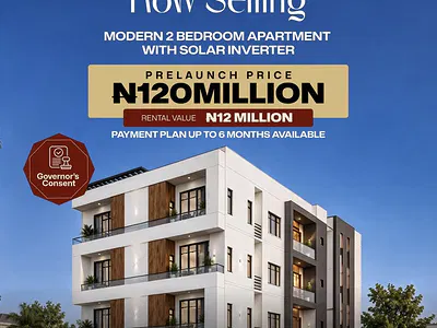 Luxury 2 Bedroom Apartment with a Solar Inverter — Off Ogunlana Drive, Surulere, Lagos