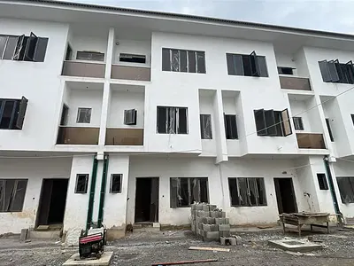 Newly Built 4 Bedroom Terrace Duplex with 2 Seating on 3 Floors in an — Awuse Estate, Ikeja, Lagos