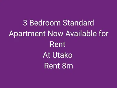 3 Bedroom Apartment Now Available — Utako Main, Utako, Abuja