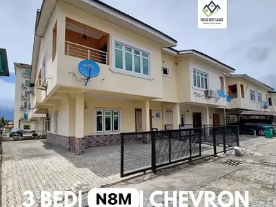 Serviced 3 Bedroom Semi Detached Duplex with BQ — Lekki, Lagos