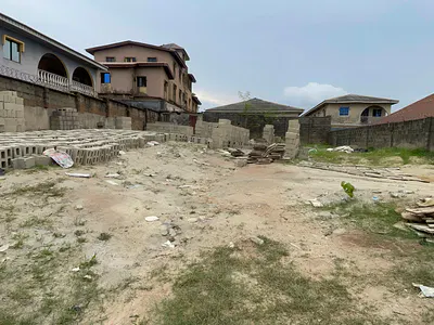 Half Plot of Land with Two Completed Shops — Eyita Road Ikorodu, Ikorodu, Lagos