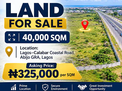 Great Investment Opportunity: Prime Land — Lagos–calabar Coastal Road, Abijo, Lekki, Lagos