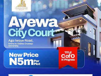 Residential Land Plots in Ayewa City Court — Abeokuta South, Ogun